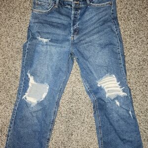 Wild Fable Blue Distressed Ankle Jeans